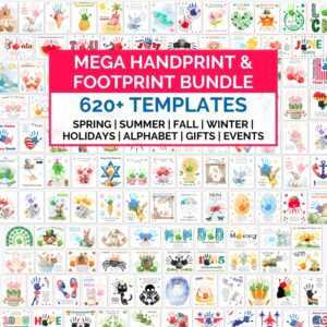 Mega Handprint & Footprint Crafts Bundle for Kids