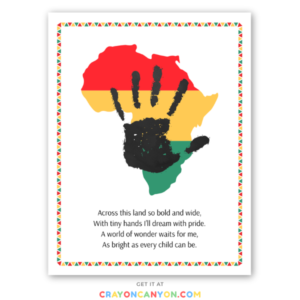 Africa Printable Handprint Craft For Kids