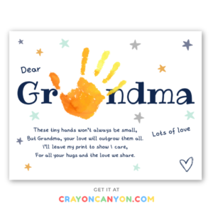 Grandma Handprint Crafts Keepsakes For Kids