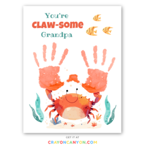 Grandpa Handprint Craft Keepsake For Kids