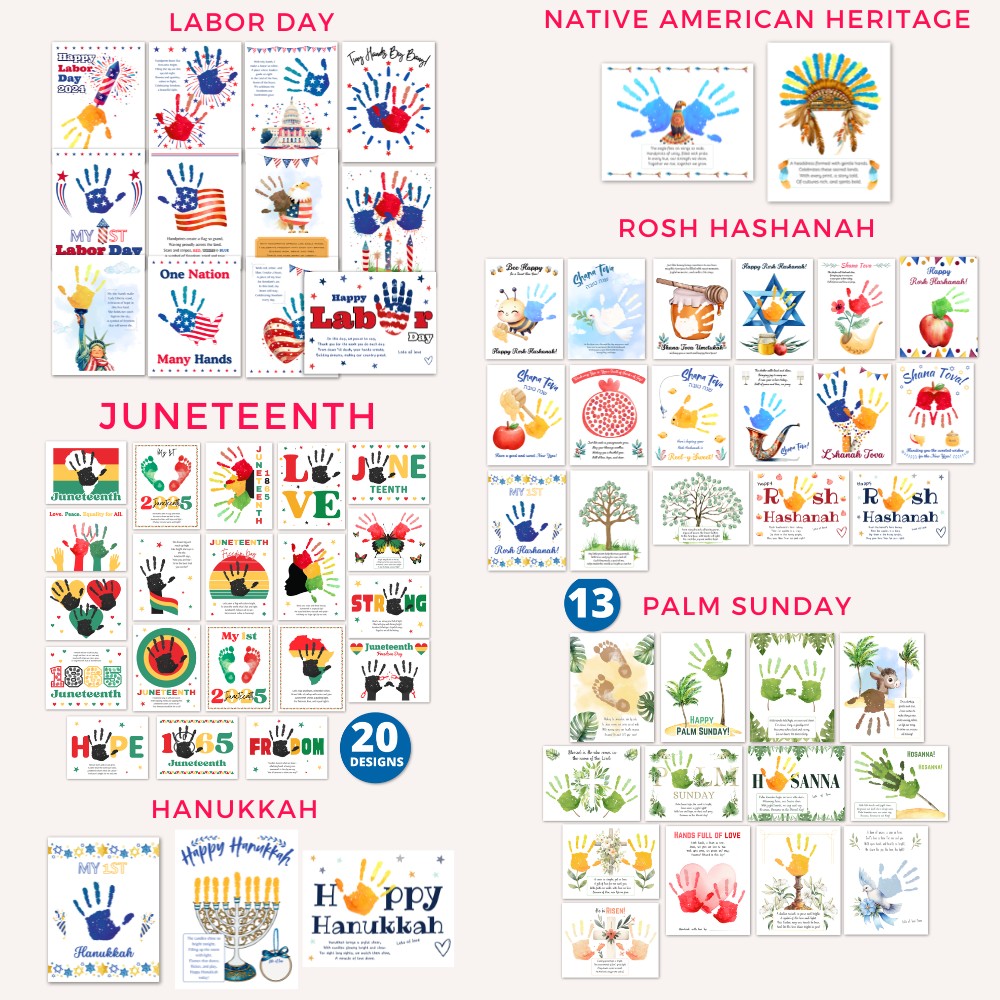 Mega Handprint & Footprint Crafts Bundle for Kids