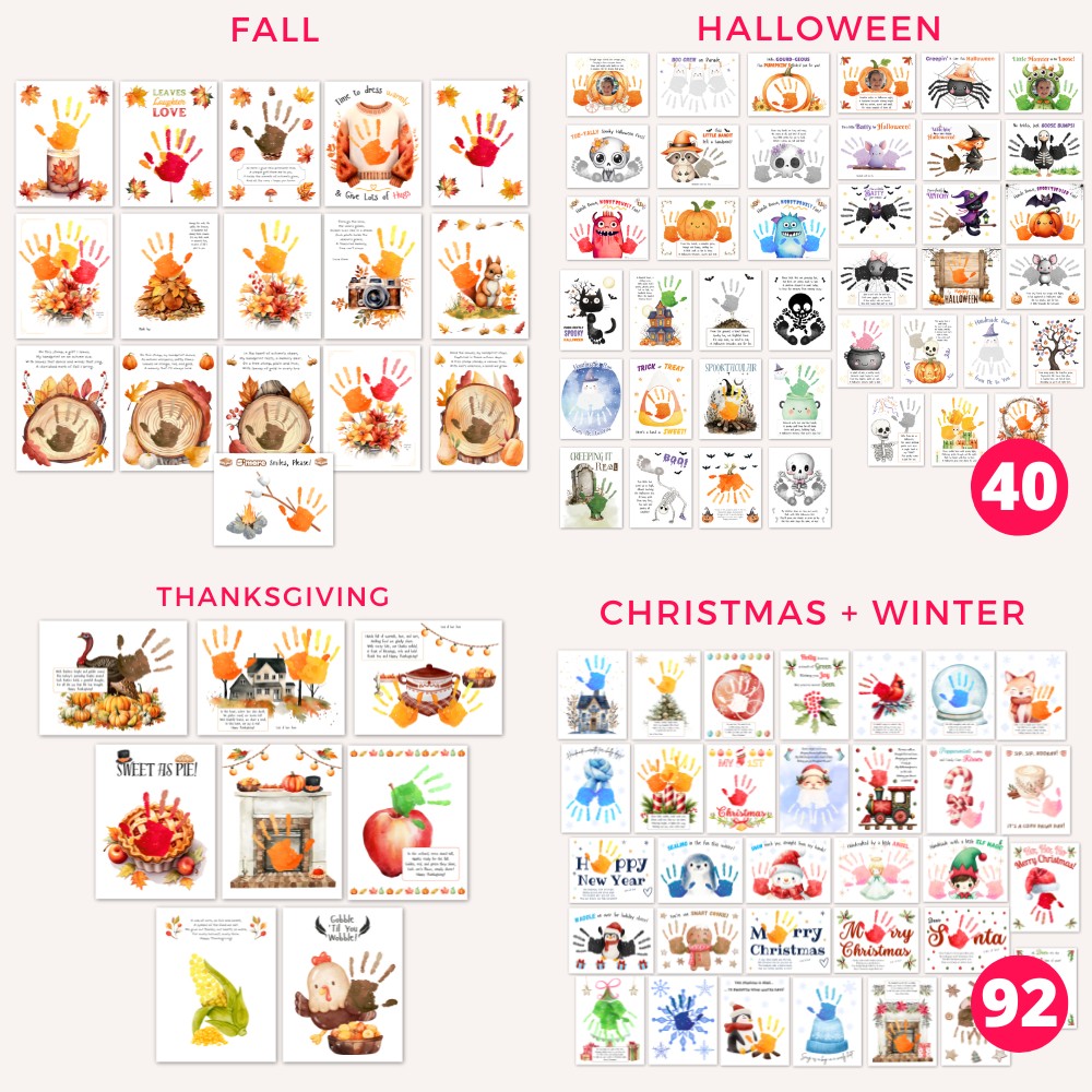 Mega Handprint & Footprint Crafts Bundle for Kids