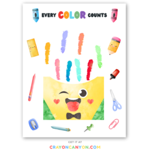 Back to School Handprint Craft Printable, Summer Handprint Art Kids Activity
