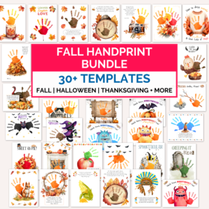 Fall & Autumn Handprint & Footprint Crafts For Kids, Toddlers Easy Keepsake Gift